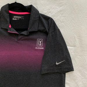 NikeGolf Black and Fuchsia TPC Golf Polo